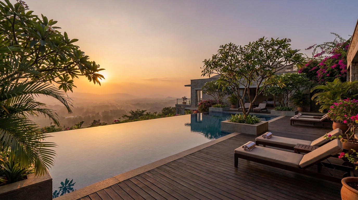 Infinity pool overlooking Nandi