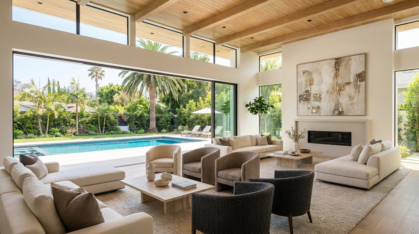 Double-height living room