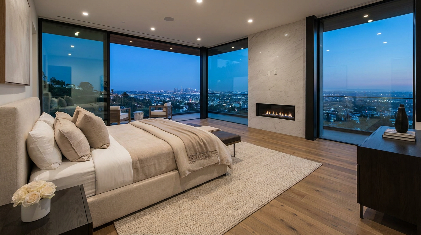 Master suite with city view