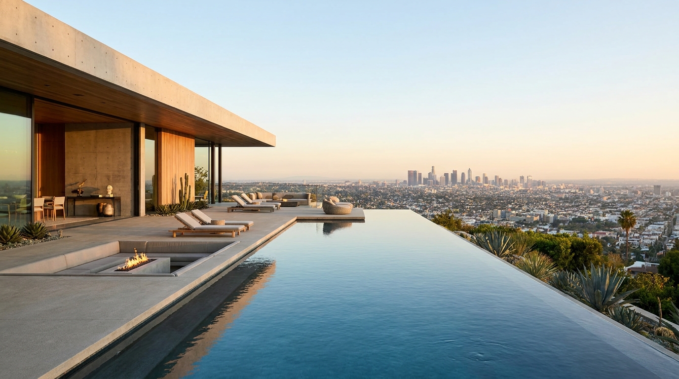 Zero-edge pool