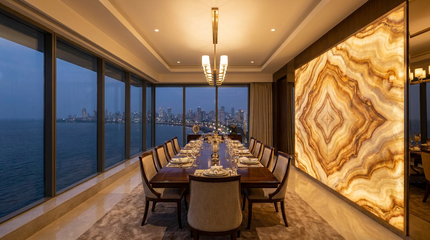 Formal dining with sea view