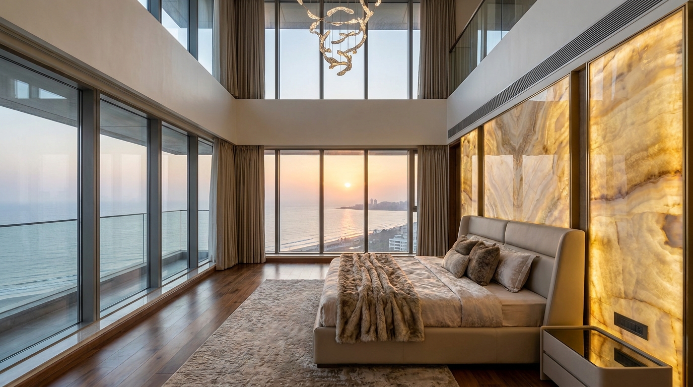 Master bedroom with sea view