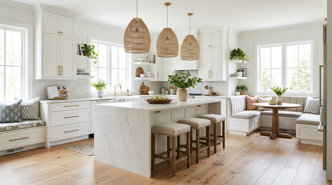 Family kitchen with island